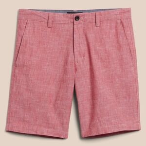 MEN'S BANANA REPUBLIC CHAMBRAY SHORT DUNE RED SHORTS SZ 31 $70